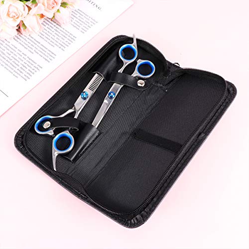 1pc Hairdresser Accessories Pu Rack Salonblack Compact Professional Leather Storage Hairdressing Hair Shop Use Carrier Salon Case Barber Shear Home Scissor Pouch Decor