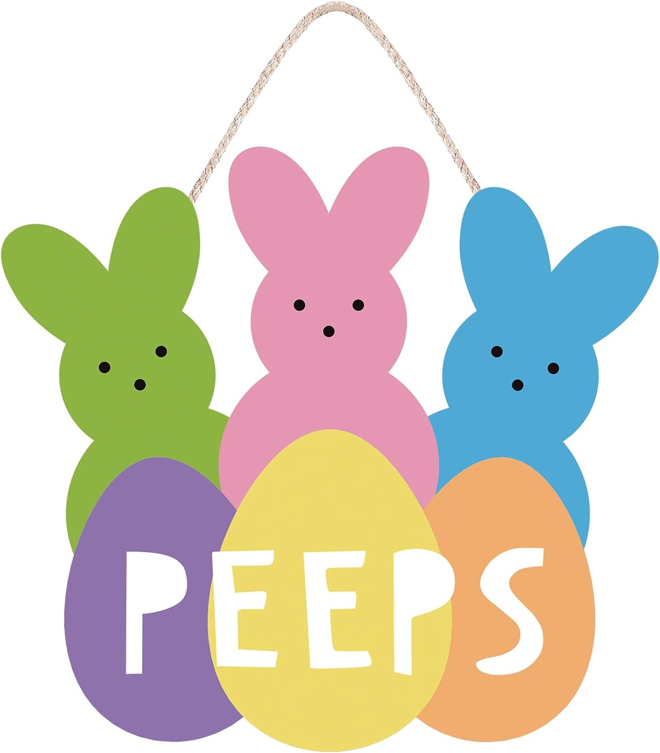Skiennix Easter Wreath - Cute Bunny Welcome Sign for Front Door | Farmhouse Decor