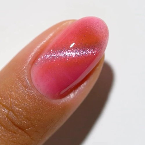 DND DC 9D Cat Eye Gel Polish - Twilight Blush, Smoothie Unicorn Creamy Collection | 0.6 OZ