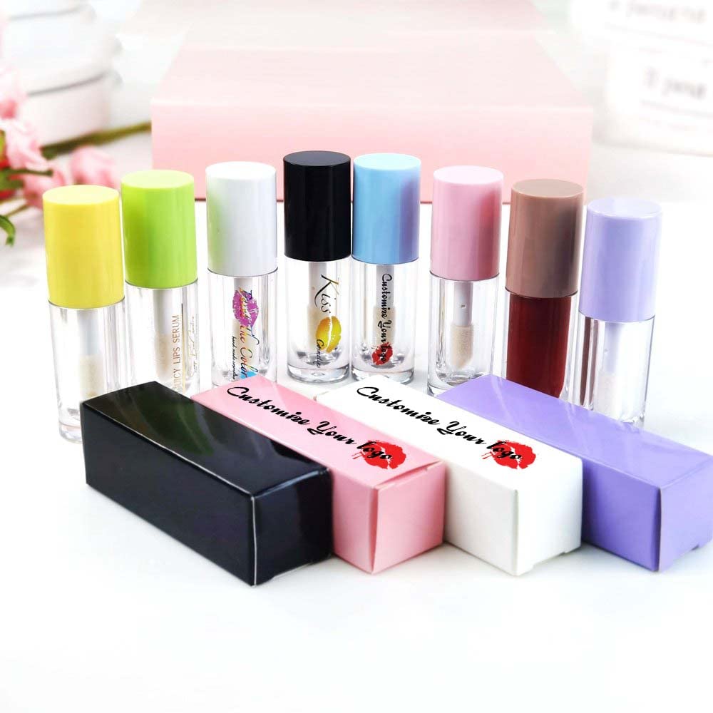 COSIDEA 14pcs Empty 6ml big brush chunky lip gloss tubes lip gloss tubes for DIY lip gloss,Silver lipgloss containers