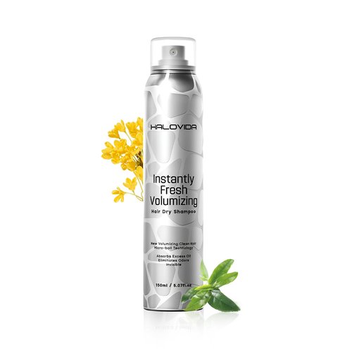 HALOVIDA Dry Shampoo for Dark Hair - Invisible Spray Absorbs Oils & Volumizes for 72 Hours | 5.07 Fl Oz