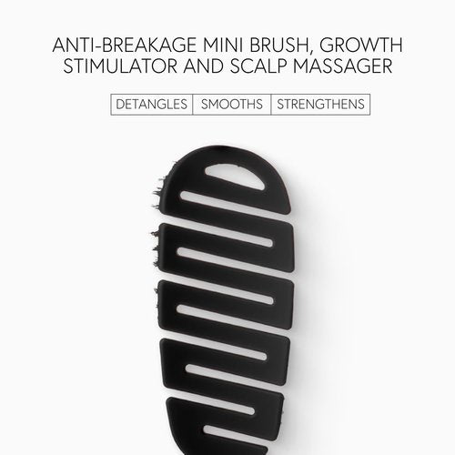 MONCHO MORENO Mini Magic Brush - Travel Size Professional Detangling Hair Brush for Dry Hair, Anti-Breakage & Anti-Frizz Brush, Adds Shine, Ideal for On-the-Go Styling (Black)
