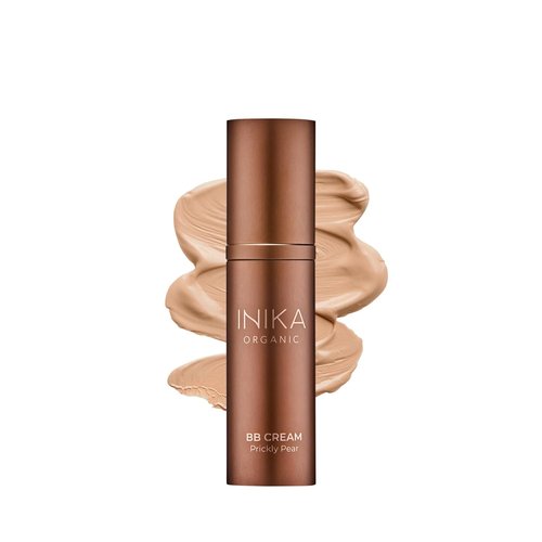 INIKA Organic BB Cream Foundation - Vegan Hydrating Makeup with Prickly Pear & Jojoba Oil - Lightweight Glow, Beige, 1 fl oz