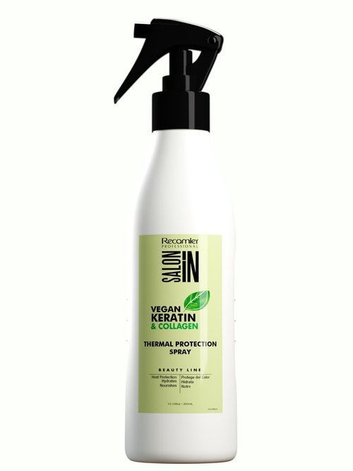 Recamier Vegan Keratin Thermal Protector - Heat Protectant Hair Spray with Collagen | 10.1 fl oz / 300 ml