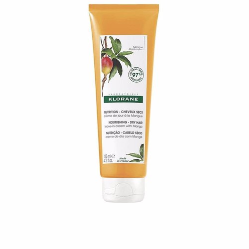 Klorane Nourishing Leave-In Cream - Moisturizes & Hydrates Dry Hair | Mango Butter, 4.2 oz.