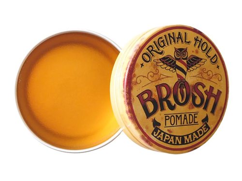 BROSH Original Water Based Pomade - Extra Firm Hold & Medium Gloss Finish for Men's Hair - 4oz