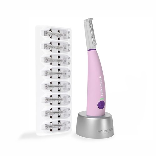 Michael Todd Beauty Sonicsmooth Dermaplane Razor - Women's Face & Eyebrow Trimmer | 8 Weeks of Blades for Peach Fuzz Removal