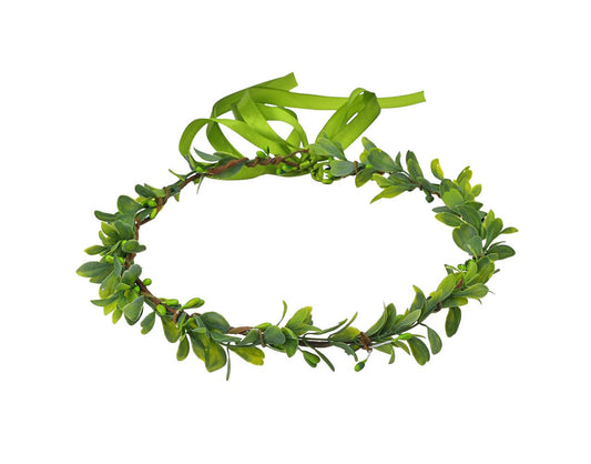 Koolgil Women's St. Patrick's Holiday Flower Wreath Green Headband Simulation Flower Green Hair Comb Hair Accessories (Green Wreath)