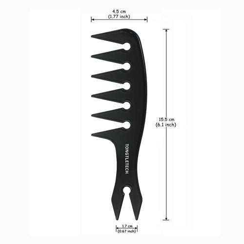 Texture Comb – Men Hair Wide Tooth Combs Styling Brushes Women Men Oil Head Combs Most Hair Types Salon and Barber Comb