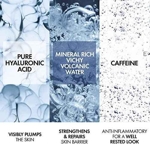 Vichy Mineral 89 Eye Serum, Hyaluronic Acid and Caffeine Cream, Under Eye Cream For Dark Circles, Hydrating & Puffiness Reducer, Opthalmologist Tested