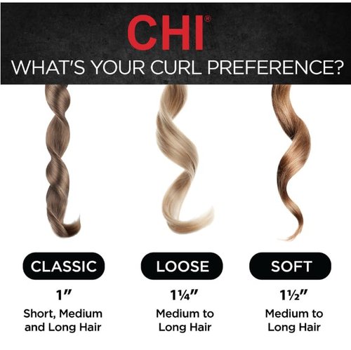 CHI Spin N Curl 1″ Ceramic Curling Iron - Adjustable Heat Settings for All Hair Types | Onyx Black