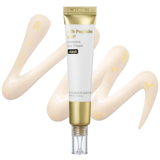 SUNGBOON EDITOR Silk Peptides EGF Eye Cream - Reduces Puffiness & Fine Lines | Hydrating Copper Peptide Formula | 1.01 fl oz