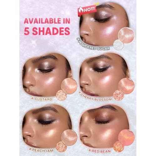 SHEGLAM Glowchi Bouncy Highlighter Mochi-like Formula Highlighter Long-lasting Shimmer Makeup-Custard