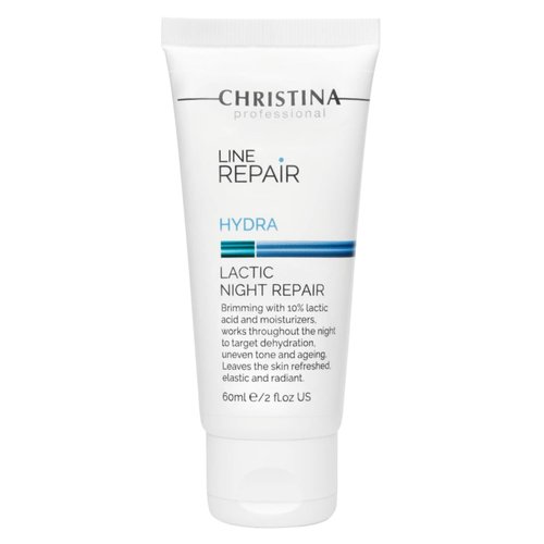 **CHRISTINA Line Repair Hydra Night Cream - Lactic Acid Formula for Skin Rejuvenation | Elasticity Boosting & Wrinkle Reducing | 60ml**