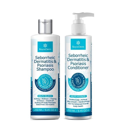Roycederm Seborrheic Dermatitis Shampoo & Conditioner Set - Soothing Herbal Treatment for Psoriasis & Dandruff