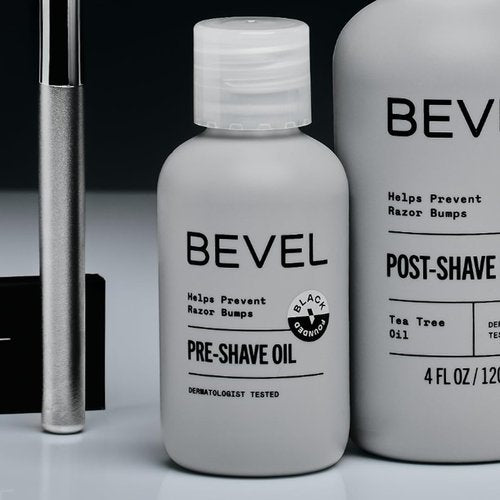Bevel Pre Shave Oil - Soften Hair & Protect Skin from Irritation | 2 Fl Oz with Castor, Olive & Tea Tree Oils