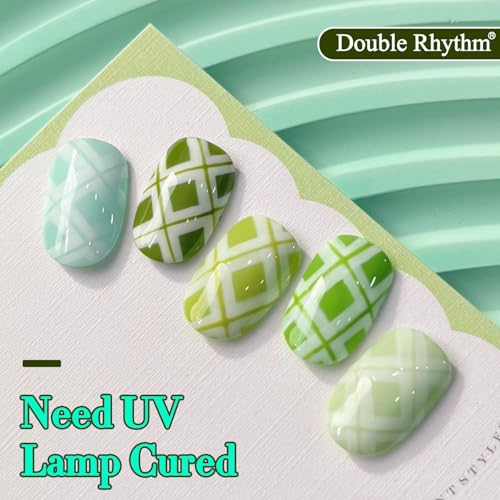 Double Rhythm 6 Pcs 15 ML Gel Polish Set Same Color Same Bottle Soak Off Gel Polish Kit Nail Art Manicure Salon DIY at Home for Women (Neon Light Pink Purple Burgundy Red-T6-8)