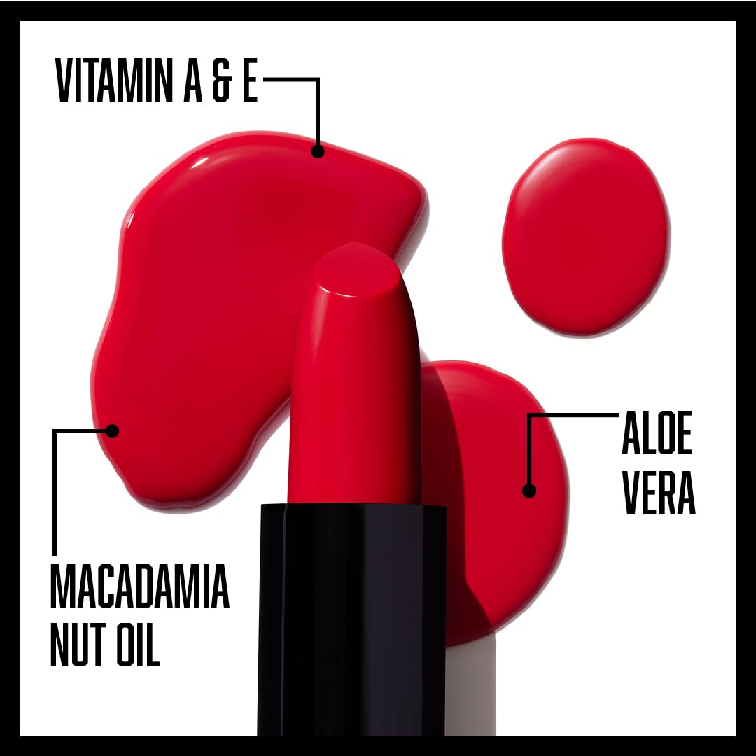 Wet n Wild Silk Finish Lipstick - Hydrating, Buildable Lip Color with Vitamins A & E | Dark Pink Frost