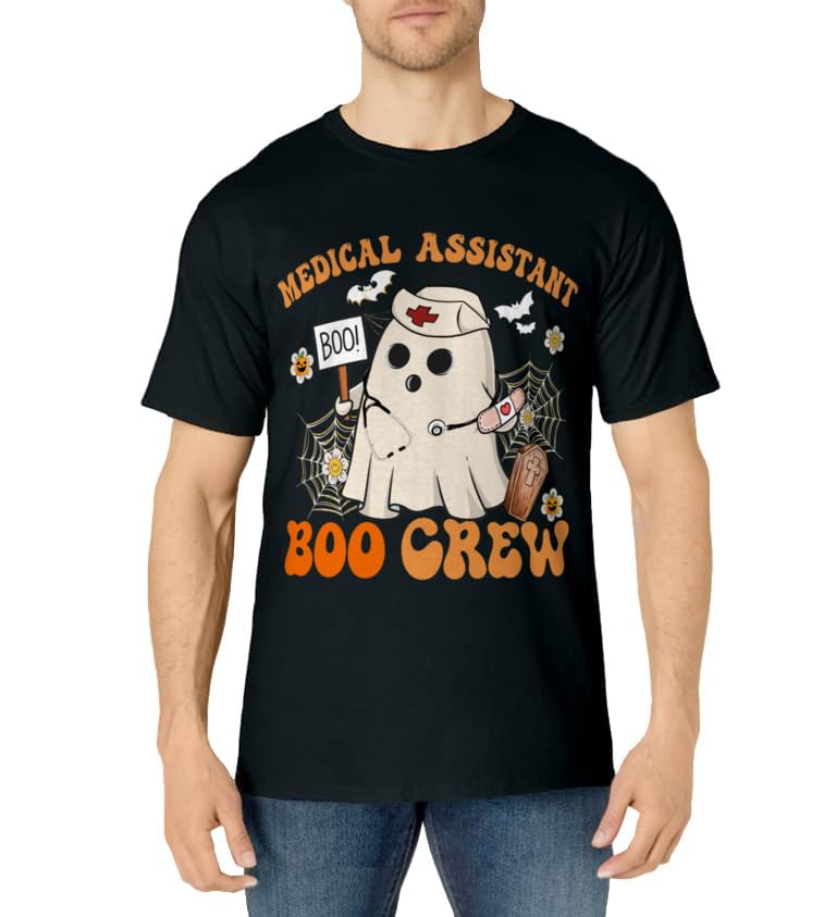 Medical Assistant Boo Crew Funny Ghost Halloween Costumes T-Shirt