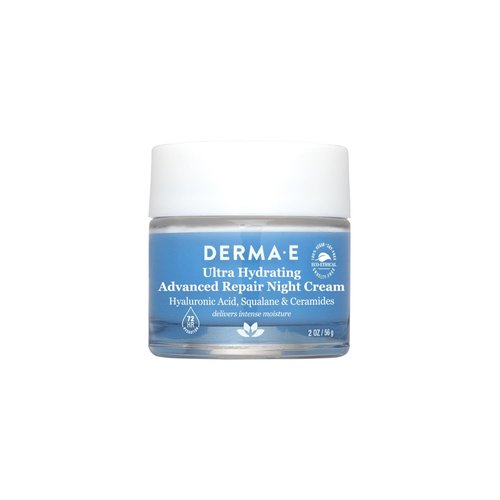 Derma E Ultra Hydrating Night Cream - Advanced Repair Face Moisturizer with Hyaluronic Acid | 2 oz