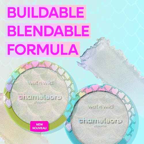 wet n wild Chameleon Chrome Highlighter, Dynamic Color Shift, Liquid-to-Baked Texture, Customizable Luminous Radiance, Cruelty-Free - Venus Swing