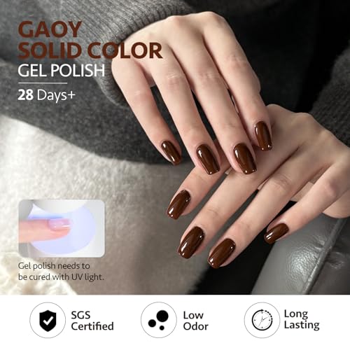 GAOY Blue Ashes Gel Nail Polish, 6 Colors Blue Nail Polish Set, Soak Off UV Cure Gel for DIY Manicure at Home and Salon