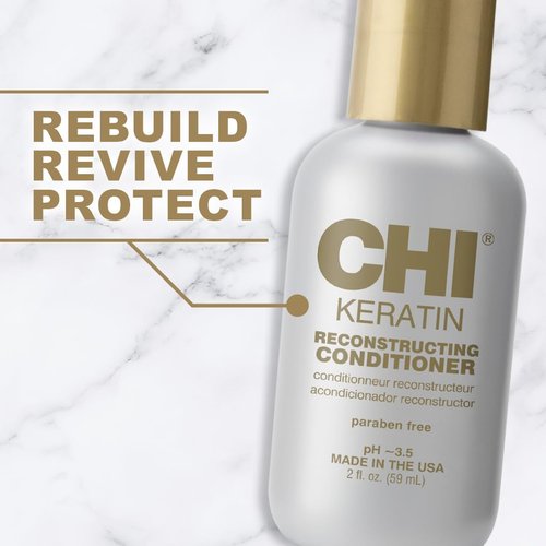 CHI Keratin Reconstructing Conditioner - Healthier Hair, Adds Shine & Prevents Breakage | 2 Oz