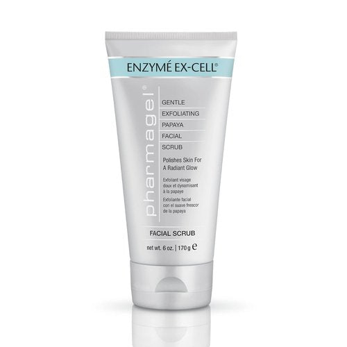 Pharmagel Enzyme Ex-Cell - Gentle Papaya Face Exfoliator Scrub for All Skin Types - 6 Oz