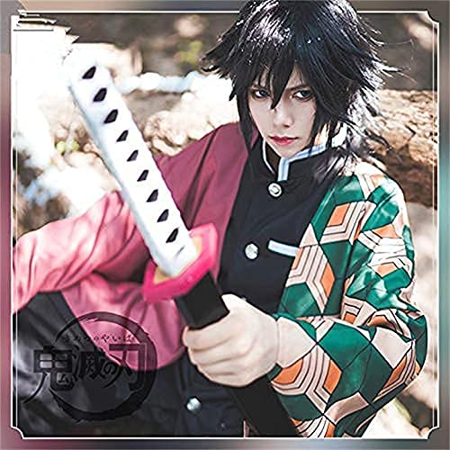 Aadesso Tomioka Giyuu Cosplay for Demon 鬼滅 Kimetsu No Men Women Heat Resistant Synthetic Hair s Halloween