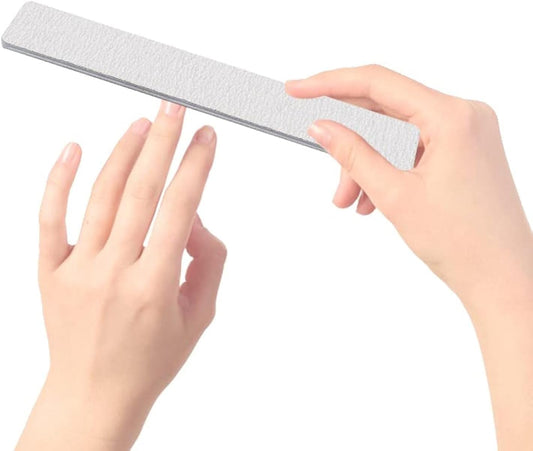 Skiennix Jumbo Nail File Set - 50 Professional Double-Sided Emery Boards for Manicure & Pedicure | 100/180 Grit
