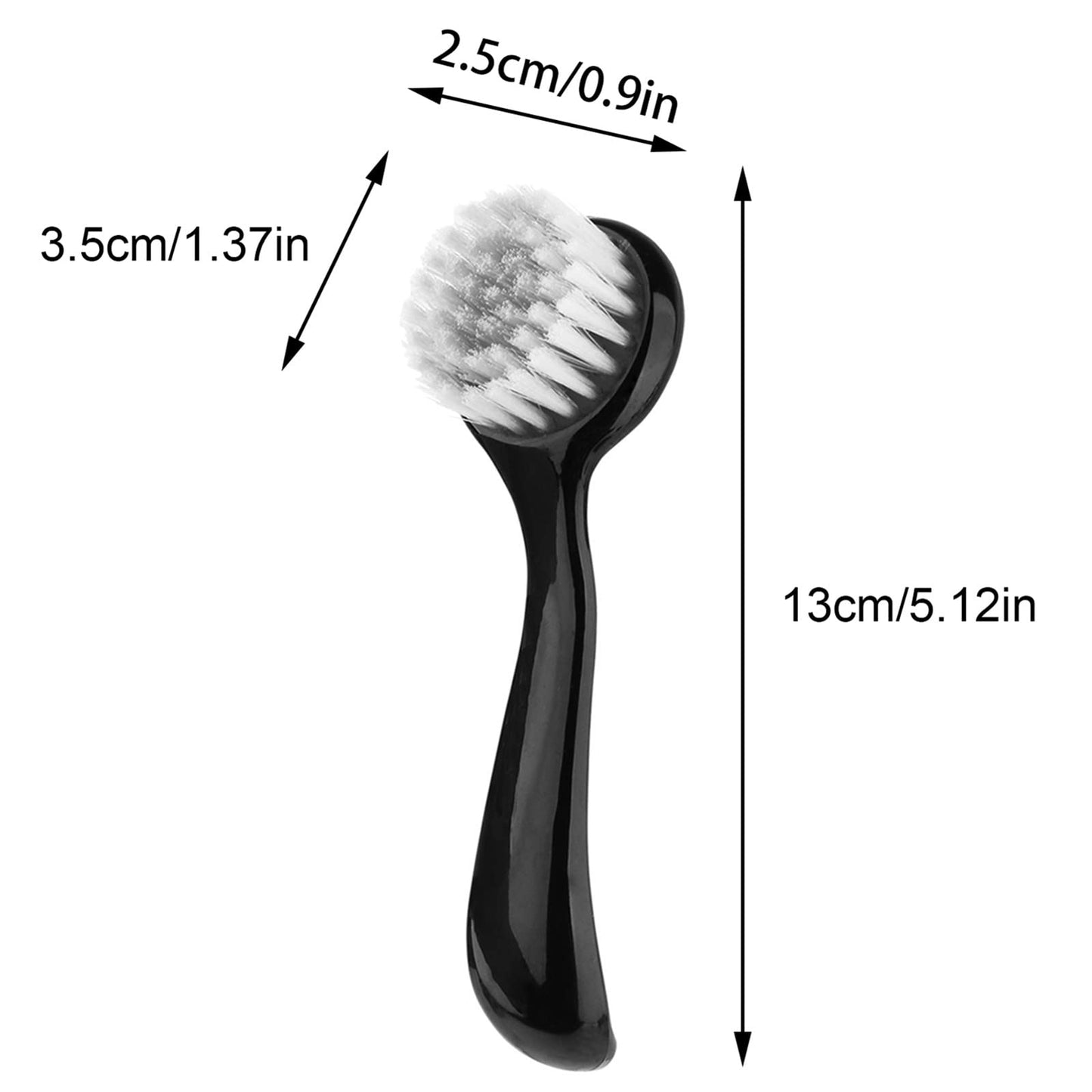 Beomeen Facial Cleansing Brush 4 PCS, Facial Exfoliating Brush Face Wash Scrub Exfoliator Brush for Makeup Skincare Removal (Black)