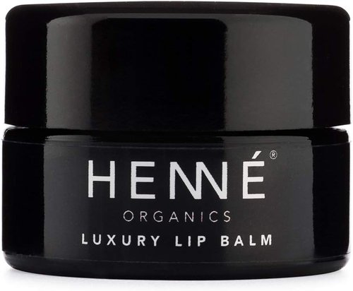 Henné Organics Luxury Lip Balm - Natural Organic Moisturizer for Soft Lips - 0.35 Ounce Jar