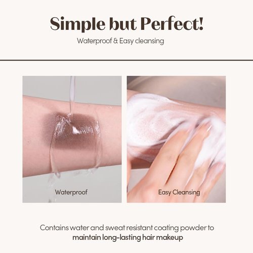 ETUDE Hair Pang Pang hair powder for men and women, Dark Brown, Waterproof, for eyebrow colors, Hairline and Thin Hair, Hairline Powder