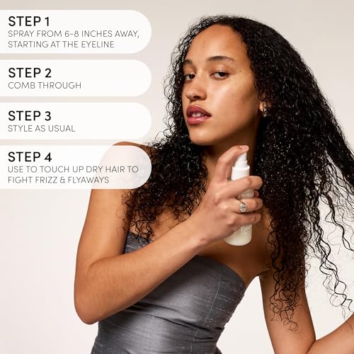 OUAI Leave In Conditioner & Heat Protectant for Hair - Prep Hair for Styling or Use as Detangling Spray to Fight Frizz & Flyaways - No Parabens, Sulfates or Phthalates (1.5 oz)