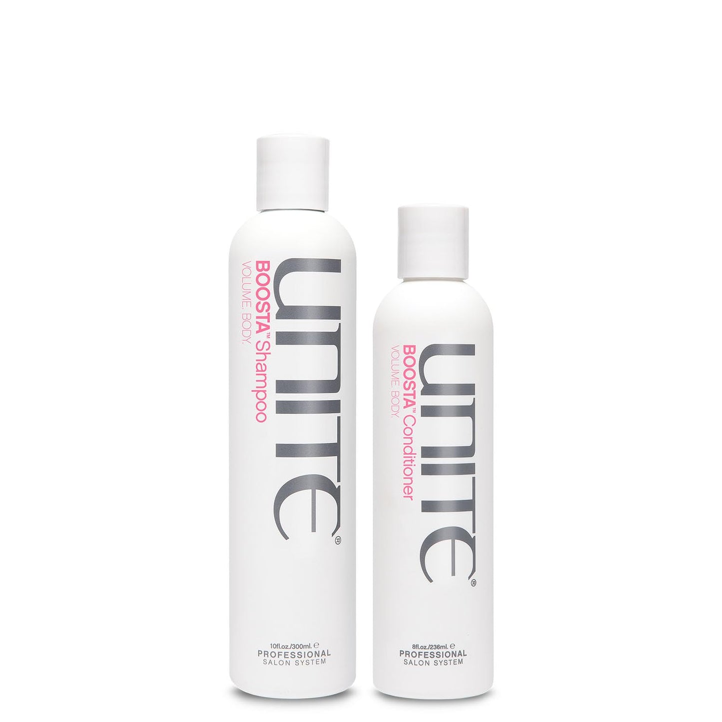 UNITE Hair BOOSTA Shampoo & Conditioner Set - Volume, Body & Shine for Fine Hair - 10 Fl Oz & 8 Fl Oz