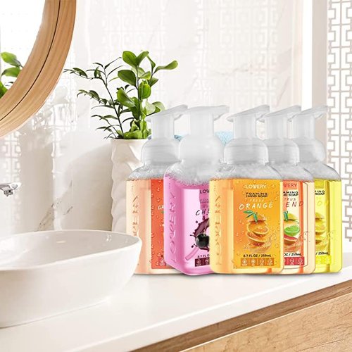 Foaming Hand Soap 10 Pack - Moisturizing Aloe Vera & Essential Oils | Alcohol-Free Citrus Blend
