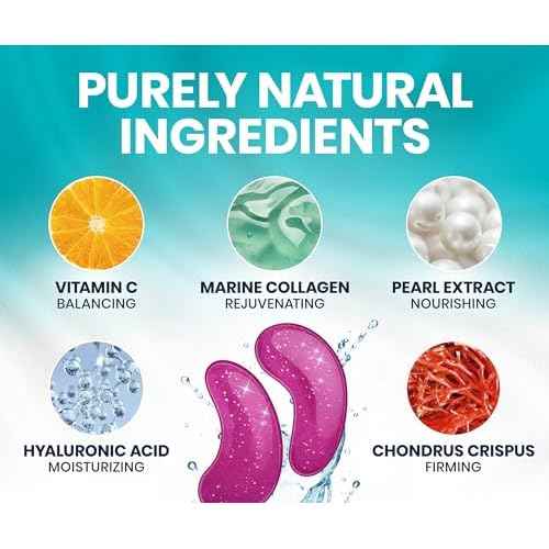 Stylia Collagen & Vitamin C Under Eye Patches for Puffy Eyes & Dark Circles - Depuffing, Hydrating & Firming Under Eye Mask with Hyaluronic Acid - Vegan, Cruelty-Free Skincare (30 Pairs)