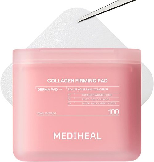 Mediheal Toner Pads 100 Count - Skin Firming Pads with Retinol & Peptides - Boost Elasticity & Youthful Glow