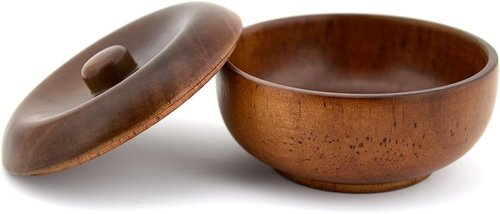 Grandslam Wooden Shaving Bowl - Easy Lathering Shaving Soap Bowl for Men | Oak Wood Design