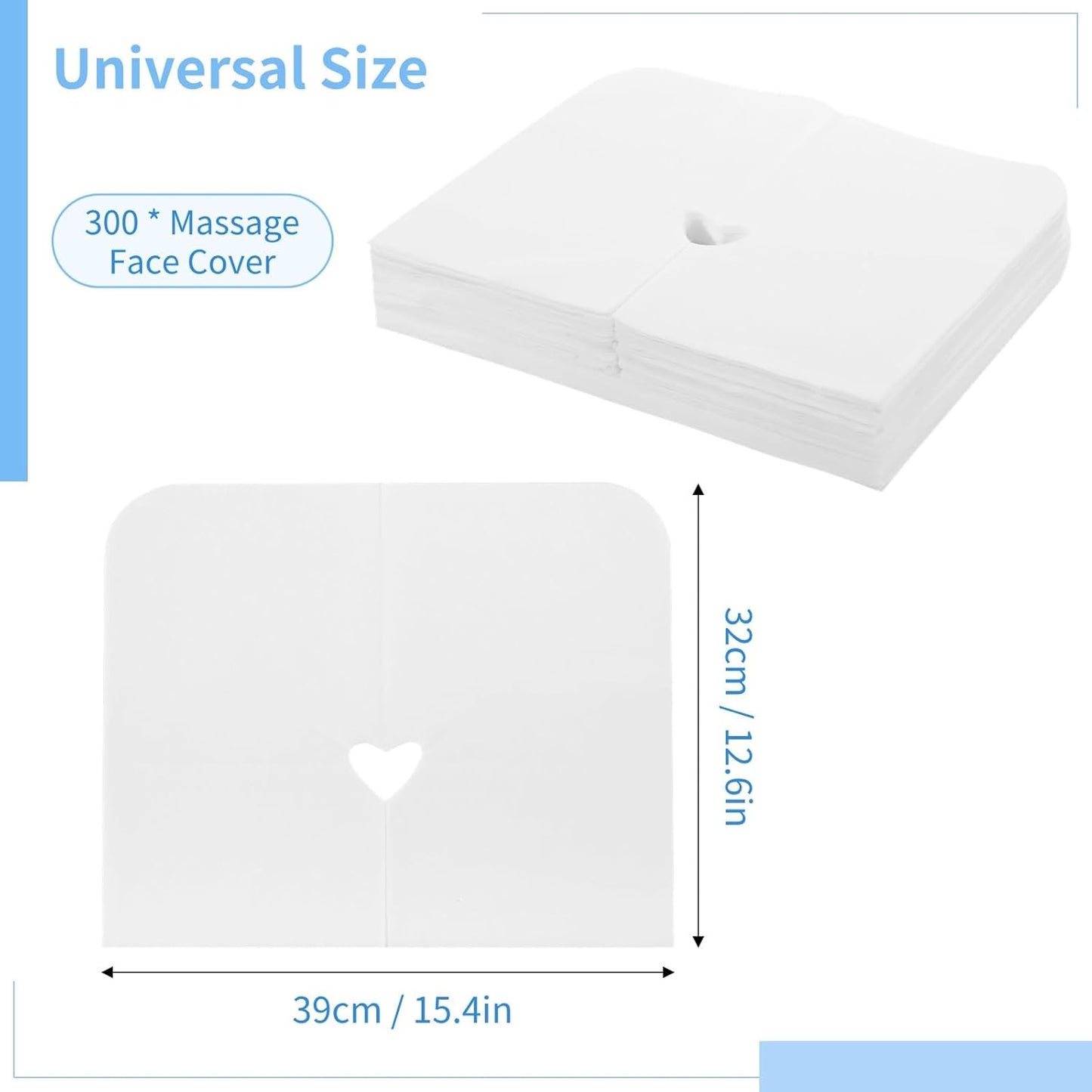 Skiennix Disposable Face Cradle Covers - 300PCS Massage Table Headrest Cushions for Salons
