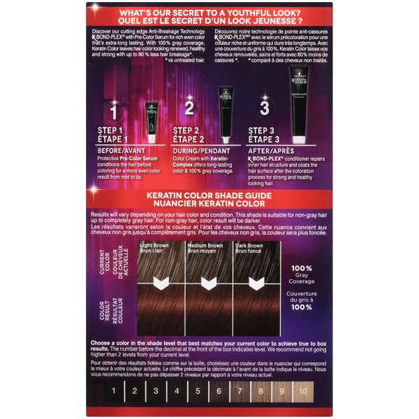 Schwarzkopf Keratin Color Permanent Hair Color Cream - 5.75 Medium Copper Brown | Long-Lasting Color, 1 Count