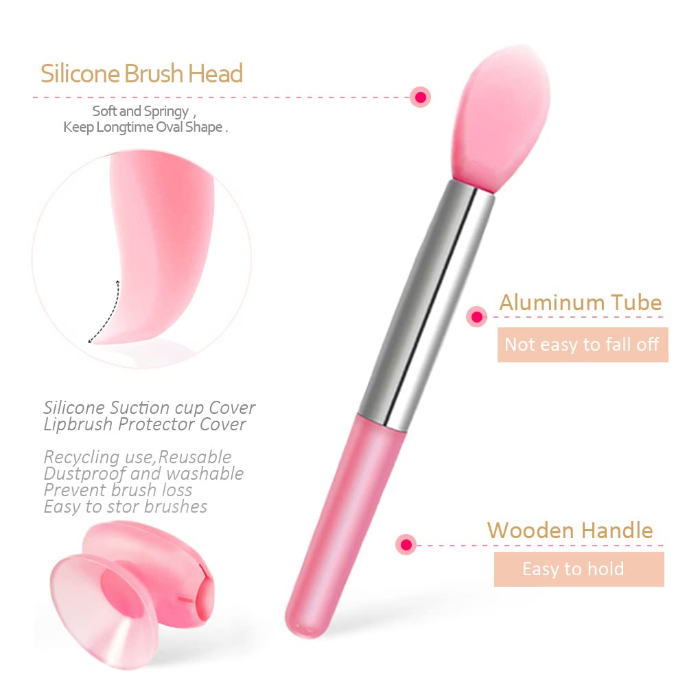 Silicone Lip Brushes 10pcs Makeup Lipstick Brush Wands Applicator Cosmetic Wands Fit Lip Mask Oil