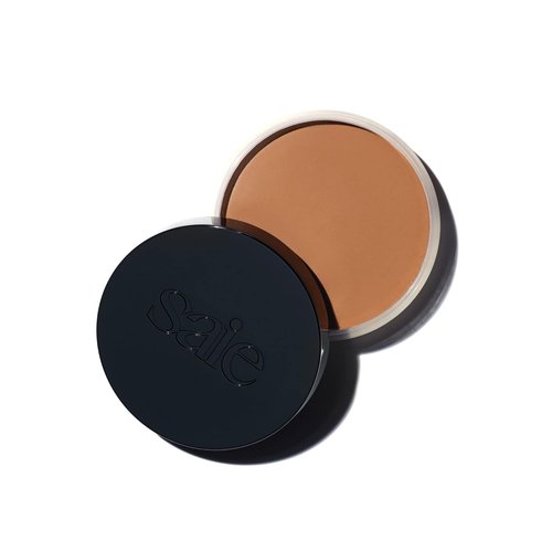 Saie Sun Melt Cream Bronzer - Buildable Balm for Effortless Sculpting - Enriched with Vitamin C, Natural Finish - Medium Bronze (1 oz)