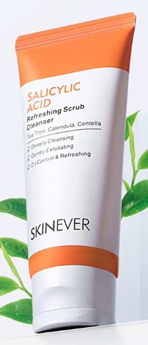 SKINEVER Salicylic Acid Face Exfoliating Scrub - Deep Cleanse & Smooth Skin Texture | 75 ML