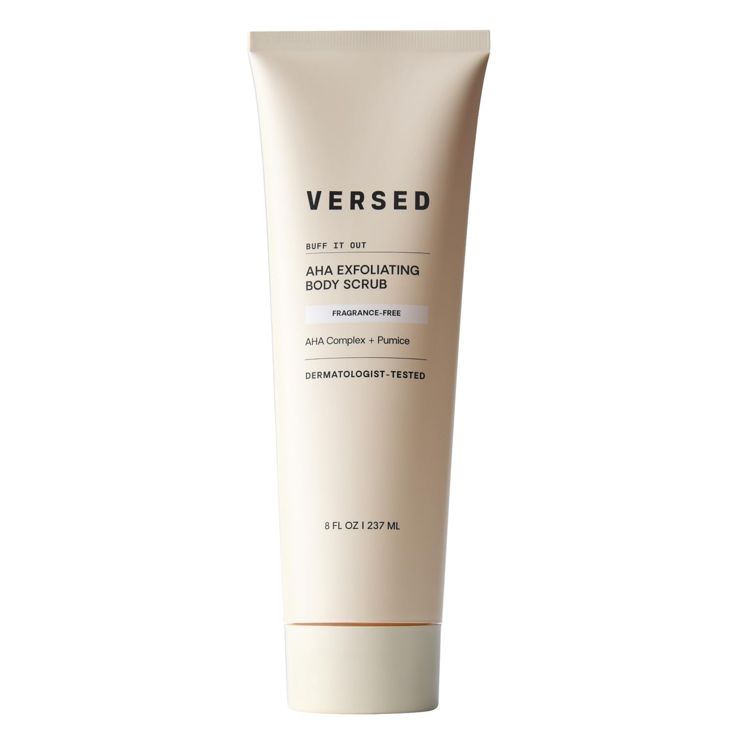 Versed Buff It Out AHA Exfoliating Body Scrub - Lactic Acid & Glycolic Acid Exfoliant - Microfine Pumice Body Exfoliator to Resurface & Polish Dry Skin - Vegan & Cruelty-Free (6 oz Each)