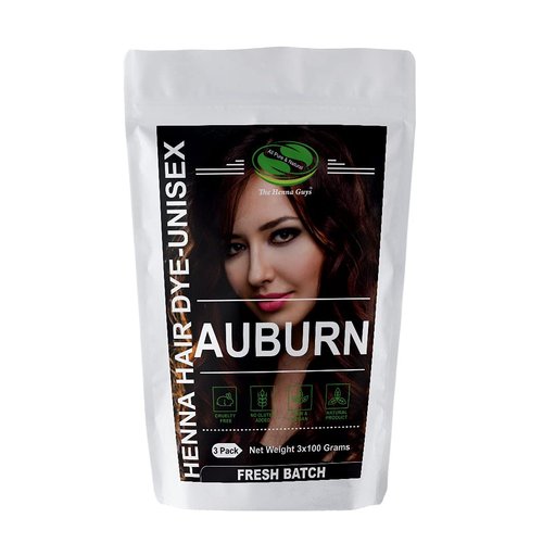 3 Packs Of Auburn Henna Hair & Beard Color/Dye 100 Grams - Natural Hair Color, Plant-based Hair Dye - The Henna Guys