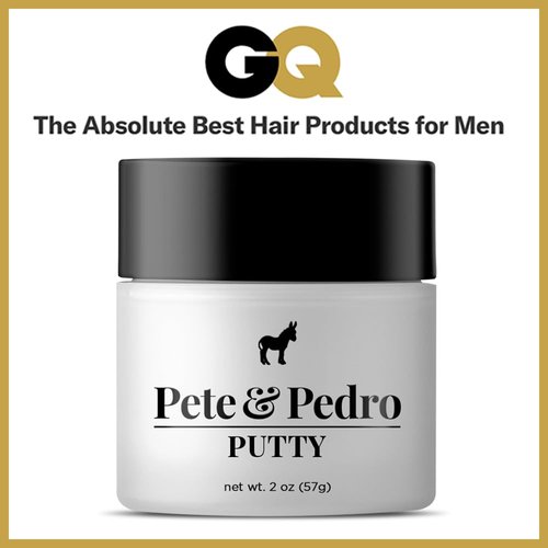Pete & Pedro Hair Putty - Strong Hold Matte Finish Hair Clay for Men | Perfect for Medium & Short Hairstyles, 2 oz.