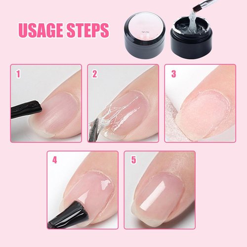Nail Repair Protection Gel, New Nail Repair Kit for Split Natural Nails, Instant Cracked Nail Repair Gel, Broken Nails Repair Kit for Natural Nails, Easy Quick Fix for Home Use