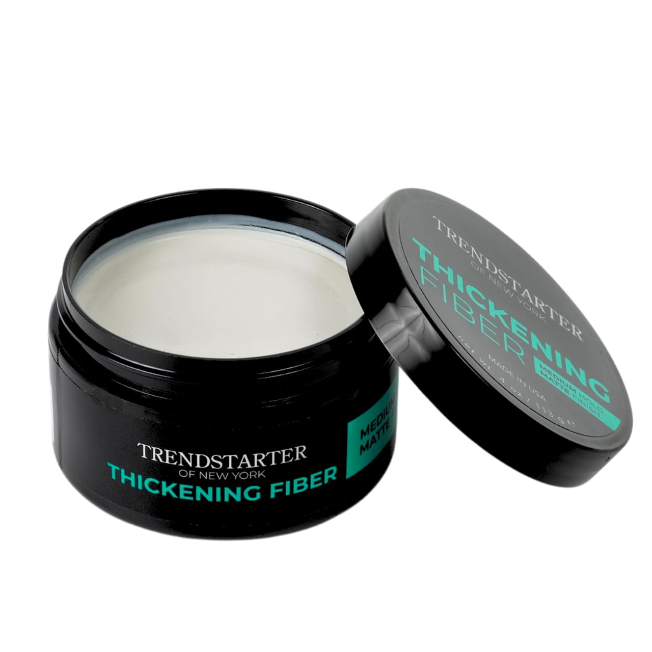 TRENDSTARTER Thickening Fiber Clay Pomade - Medium Hold, Matte Finish, 4oz - Premium Water-Based Styling Product