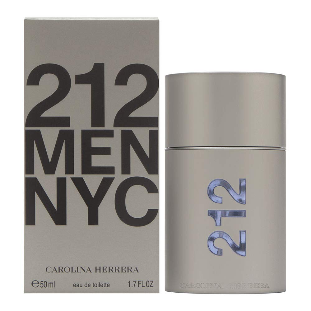 Carolina Herrera 212 Men Fragrance - Timeless Warm Sandalwood & Fresh Notes - EDT Spray 1.7 Oz
